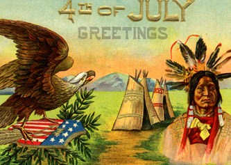 4th of july postcard