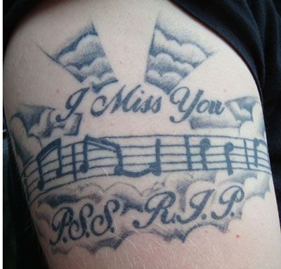 Peggy Sue Smith, RIP: My nephew had a memorial tattoo done to honor his 