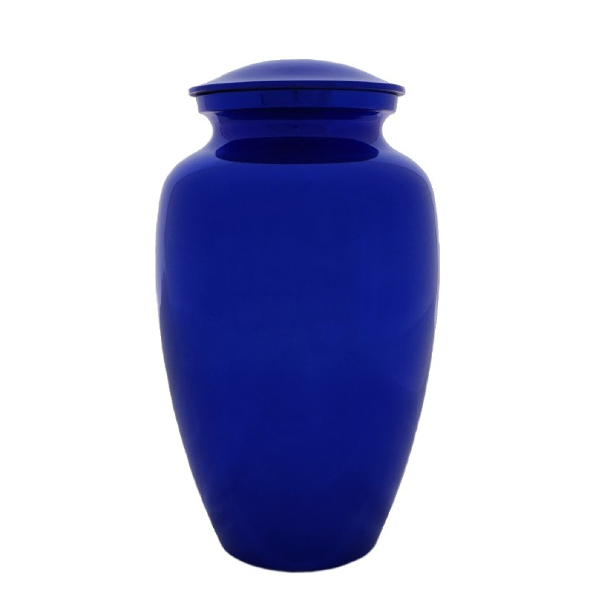 Metallic Blue Cremation Urn for Adult, Suitable for Burial