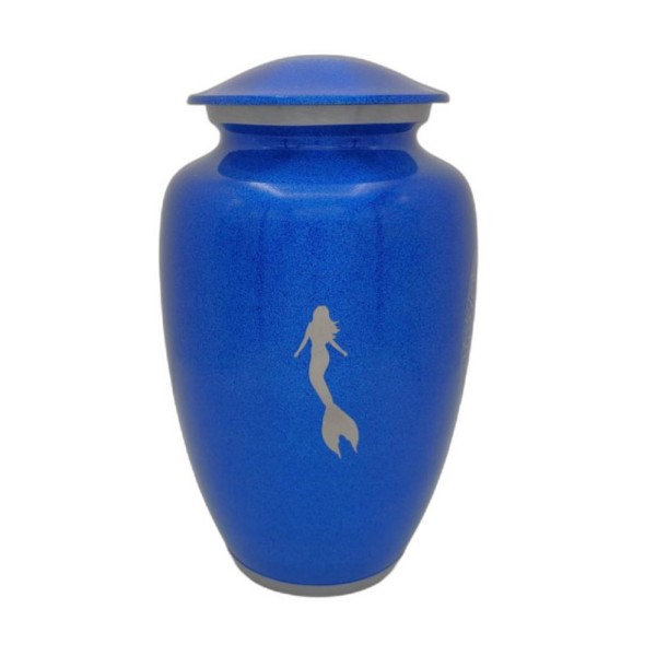 Blue Mermaid Adult Cremation Urn