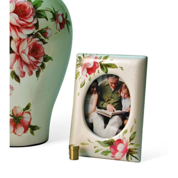 Tea Rose Photo Frame Keepsake Urn