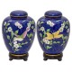 Blue Hummingbird & Butterfly Cremation Urn, Adult Size