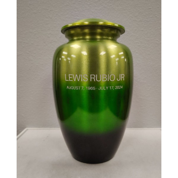 Green Ombre Adult Human Urn for Ashes