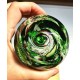 Green Blown Glass Memorial made with Cremated Ashes