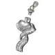  Silver Ribbon Heart Urn Necklace