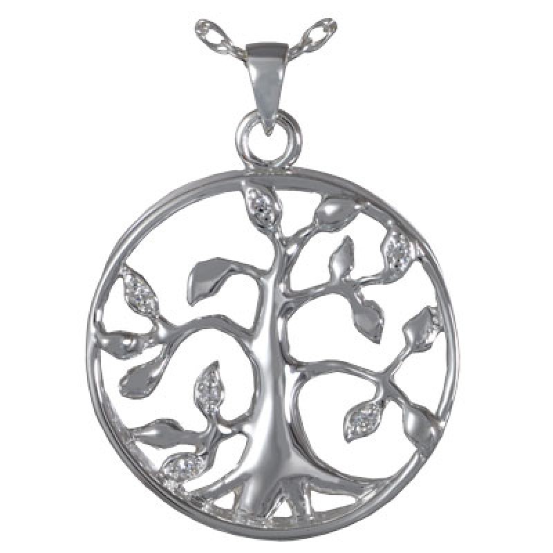 Tree of Life Cremation Jewelry Urn Pendant for Ashes, Made in USA