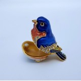 Jeweled Bluebird Keepsake Urn | Small Bluebird Urn for Ashes