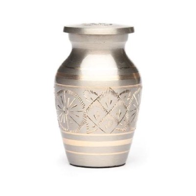 Platinum Cremation Urn for Ashes | Elegant Silver and Gold