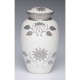 White Floral Cremation Urn 