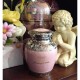 small pink infant urn 