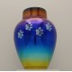 Paw Prent Rainbow Pet Urn for Ashes Blue, Purple, Bronze