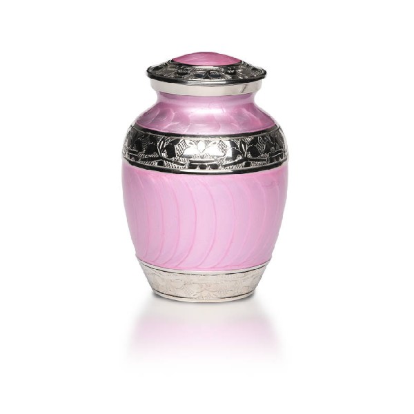 small pink infant urn 