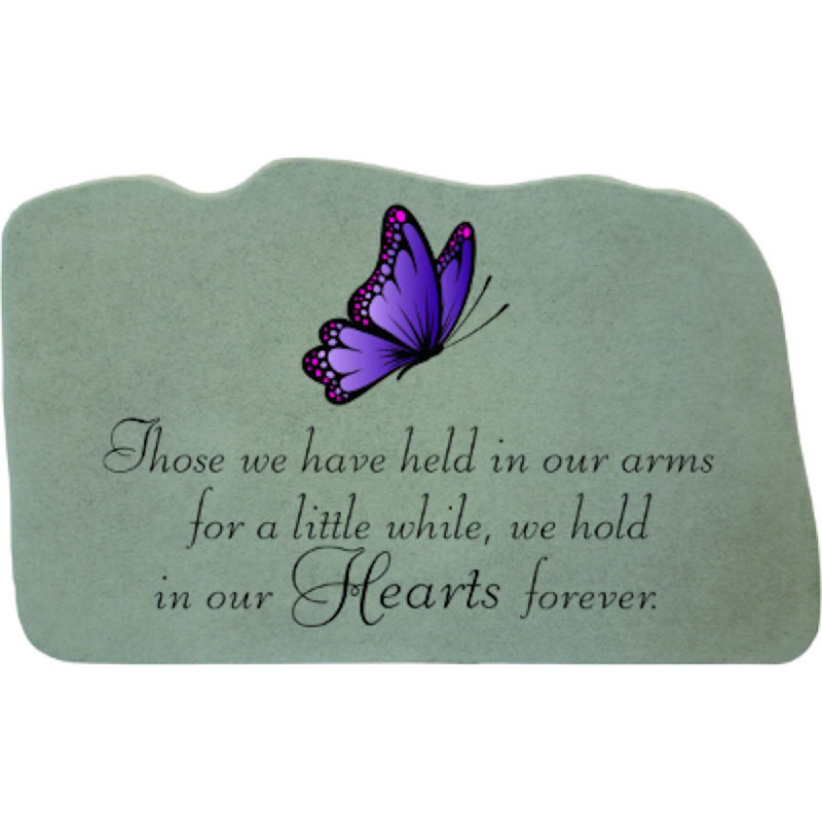 Purple Butterfly Memorial Plaque In Our Hearts Forever   Purple Butterfly Memorial Plaque 1200x1200w 