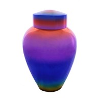 Copper, Blue, Purple Ombre Urn for Ashes