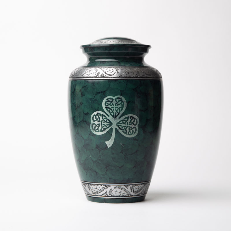 Lucky Shamrock cremation urn