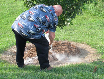 spreading ashes ceremony