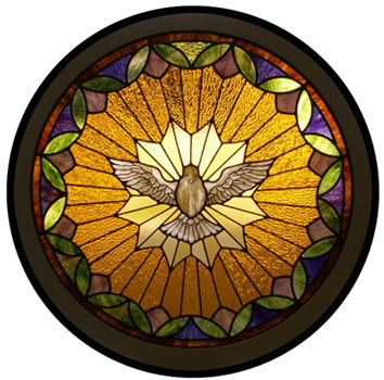 dove stained glass