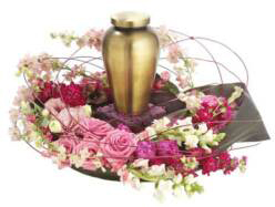 cremation urn wreath