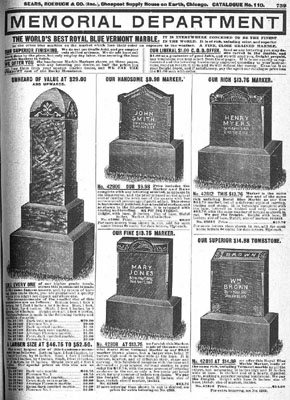 vintage sears funeral advertising