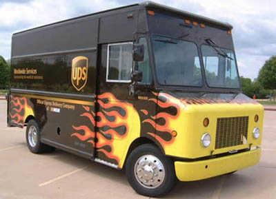 flamed ups truck