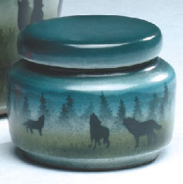 wolf urn