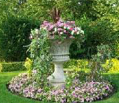 Urn garden cremation memorials